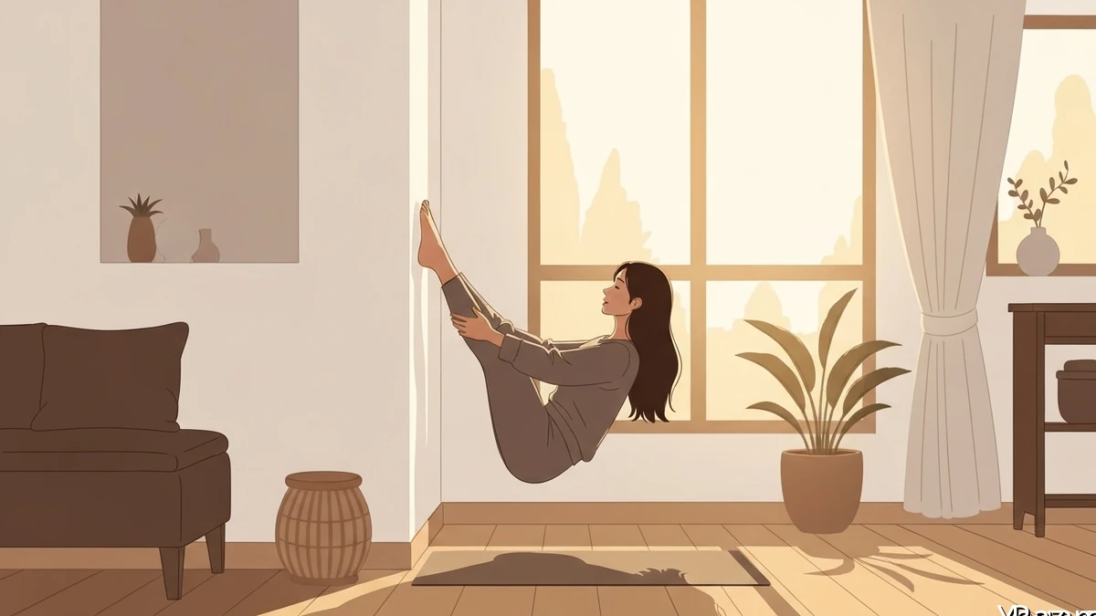 Yoga en la Pared para Principiantes sin Espacio