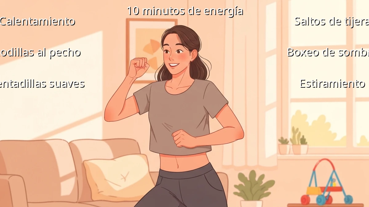 Cardio en Casa: Sube tu Ánimo en 10 Minutos