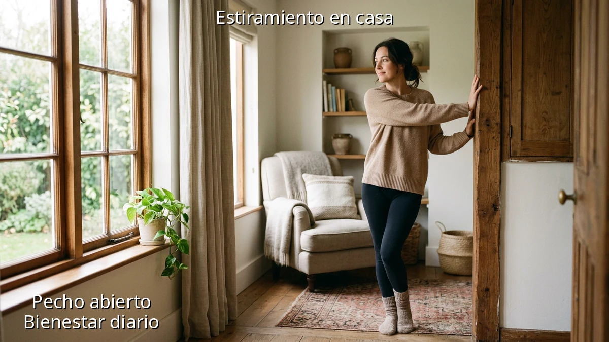 Estira tu pecho en casa fácil y rápido